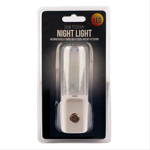 Night Light Plug in Walls, Automated Turn On Dusk to Dawn, Photocell Sensor, Night Light Kids for Children's Room, Stairs, Hallways, Bedroom, Bright White, 230V