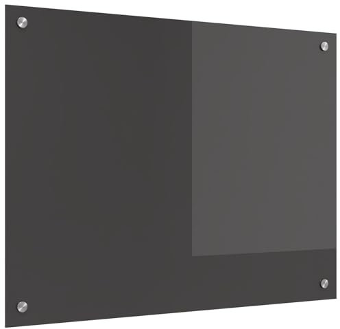 vidaXL Küchenrückwand Dunkelgrau 80x60x0,6 cm Hartglas
