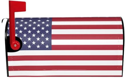 American Flag Print Spring Mailbox Covers,Outdoor Decor,Easy To Install With Soft Magnetic Strips