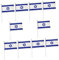 YOSADIER 10Pièces Drapeau Israël Polyester de Drapeau de Jardin Décoration Intérieure et Extérieure et pour Événements et Célébrations