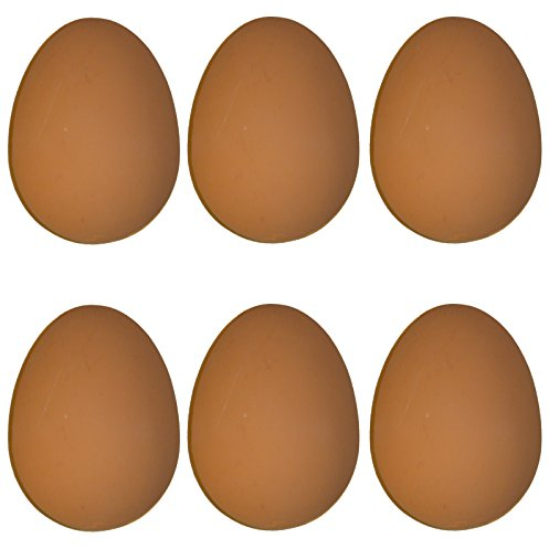 Spassprofi 6 x springendes Ei Scherzartikel Gummi-Eier für Eierlaufen Partyspiel Springei Gag