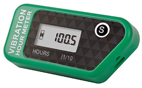 Runleader Contador de horas inalámbrico digital,operación de vibración para carrito de golf,tractor,generador,compresor,motosierra,motocicleta,bicicleta de tierra,lavadora a presión (016B-GR)