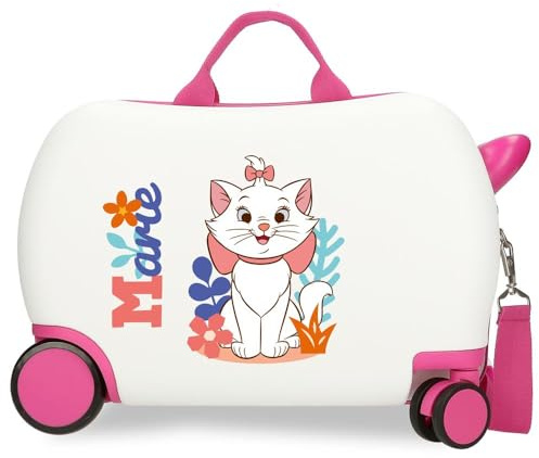 Joumma Disney Marie In White Maleta Infantil Blanco 45x31x20 cms Rígida ABS 24,6L 1,8 kgs 4 Ruedas Equipaje Mano