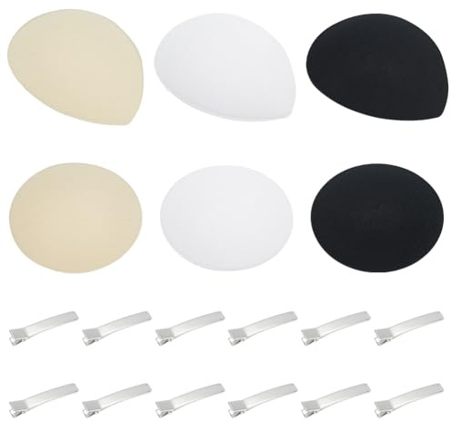 FINGERINSPIRE 18PCS Base de Chapeau Fascinator Ronde en Forme de Larme Base de Chapeaux de Chapellerie en Tissu EVA 10x10x0.3cm avec Pince à Cheveux en Fer Fascinateurs de Chapeau