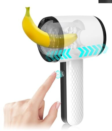 Huzoomt Elettrico Masturbatore Tazza Uomo Maniglia, Masturbatori Automatici con 7 modalità Funzione Telescopica, Pocket Pussy Blowjob Stroker Erotico Giocattolo Sesso per Uomini Pocket Pussy Penis Mas