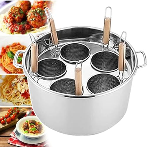 Máquina multifuncional para cocinar espaguetis, olla caliente de acero inoxidable con 5 agujeros para restaurantes, tiendas de comida para llevar e instalaciones de producción de alimentos, solución