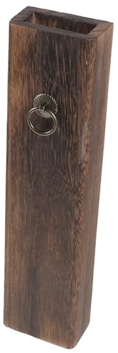 LALAFINA Wooden Wall Plant Holder Hanging Vase for Fresh and Artificial Flowers Rustic Wood Wall Decor Planter for Home Office Dining Natural Wood Mounted Flower Pocket