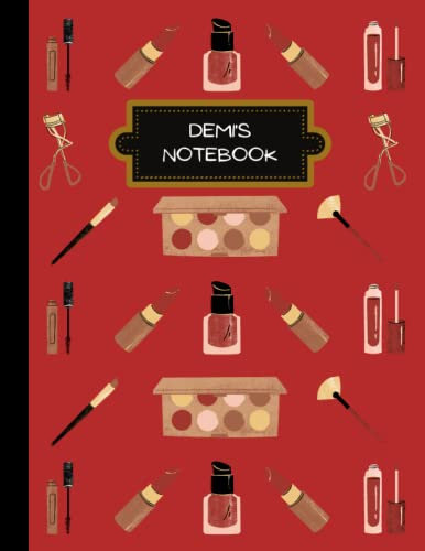 Demi's Notebook: Cute Personalised Makeup Inspired Lined Journal