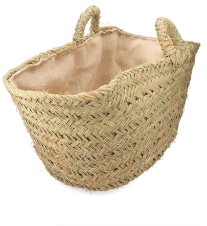 EDM Cesta para leña Esparto 60 x 35 x 45 cm 60 x 45 x 35 cm Oval - Marca Product - EAN: 8425998742381