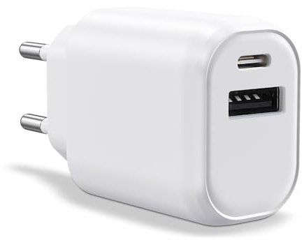 WAYTEX Chargeur Rapide 30W USB C et USB A, QC 3.0+PD avec Puce IC pour Charge sécurisée et Protection Batterie, pour Smartphone, Tablette, Ordinateur Portable, iPhone, iPad, Samsung