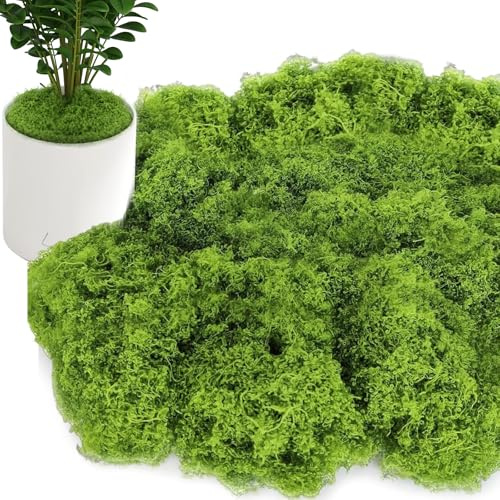 LURNODY 150 g ljusgrönt konstskum, mjukt och realistiskt återanvändbart fuskgräs utomhus, miniatyrskumgräs lämplig för blomsterdekoration, barnkammare DIY