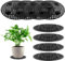 AKOLAFE 10 Stück Untersetzer Blumentopf Schwarz 30cm Pflanzenständer Topfuntersetzer Pflanzen Blumentopf Gitter Topfpflanzenständer Abtropfständer Pflanzen sus Kunststoff für Innen und Außen ( Rund )
