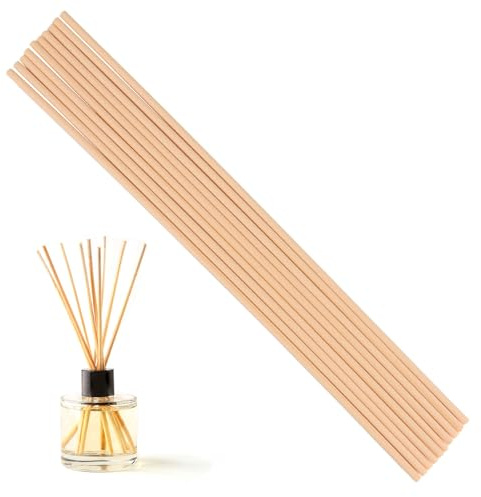 Reed Diffuser Black Fibre Sticks 30 CM - Natural Wood Rattan Essential Oil Aroma Sticks 4 mm Thick Extra Long Replacement for Spa Bedroom (Nature)