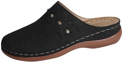 Deals of the Day Sale Prime,Orthopedic Sandals Shoes with Arch Support, wdge Clogs for Women Mules Slip-on Closed Toe Clog Comfortable Womens Mule Hollow Out Summer Walking Sandals Plus Size