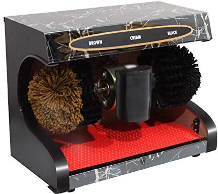 KRXSOBNV, Machine de Polissage de Chaussures Automatique Domestique, adaptée aux hôtels, centres commerciaux, Villas, banques, Motif marbre,Cireuse à Chaussures électrique