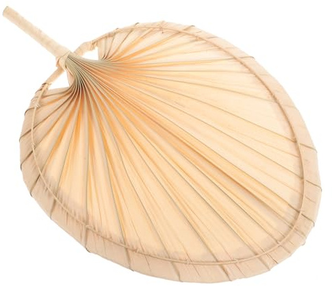 Ipetboom Abanico Vintage de Palma Natural Ventilador Portátil Chino Artesanal Fresco para Verano para Decoración de Fiestas y Hogar