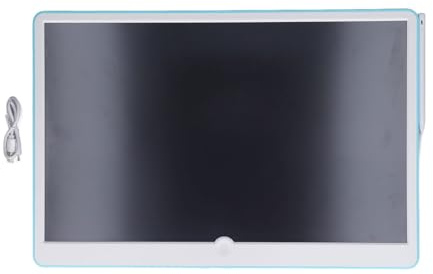 Tableta de escritura LCD, pantalla grande borrable, pizarra electrónica portátil para dibujar, pizarra colorida para garabatear con lápiz para niñas y niños. (Azul y blanca)