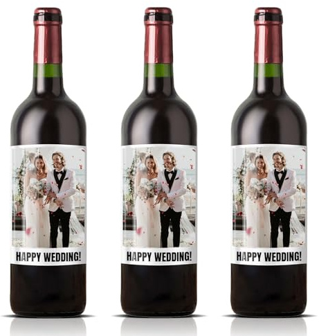 Botella De Vino Personalizada Pegatinas, Se Pueden Imprimir Con Cualquier Foto O Texto, Para Aniversarios, Bodas, Cumpleaños Y Eventos Especiales, Regalos Personalizados Para Los (16)