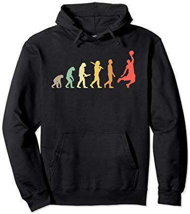 Retro Basketball Evolution Geschenk für Basketballspieler Pullover Hoodie