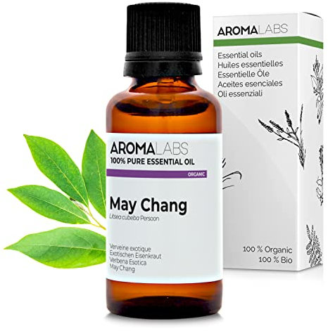 Verbena Esotica BIO (Litsea cubeba) - 30 mL - Olio Essenziale Chemiotipizzato e Certificato AB/Cosmos - Aroma Labs - Made in France