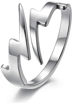 Anillo abierto de doble rayo para hombres, niños, mujeres, adolescentes, niñas, acero inoxidable, moderno, punk, personalizado, único, ajustable, anillos de compromiso, joyería para mejores amigos