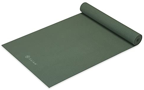Gaiam Yoga Mat Premium Solid Color Non Slip Exercise & Fitness Mat for All Types of Yoga, Pilates & Floor Workouts, Sagebrush, 5mm