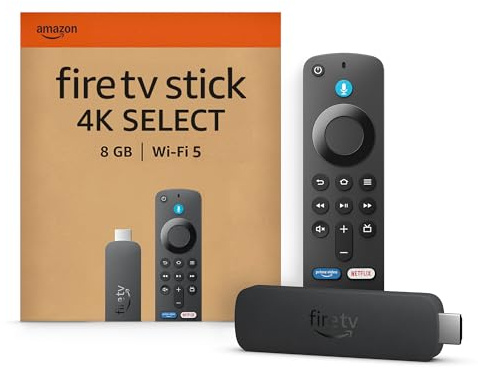Certified Refurbished Amazon Fire TV Stick 4K Select (newest gen), start streaming in 4K, hundreds of thousands of films and TV episodes, and free & live TV