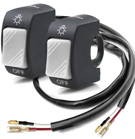 2 Pz 12 V 22mm Universale Del Motociclo Manubrio Interruttore ON/OFF 7/8 pollici Per U5 U7 U2 Moto Faro/luce di nebbia/Lampada di Guida Interruttori A Levetta