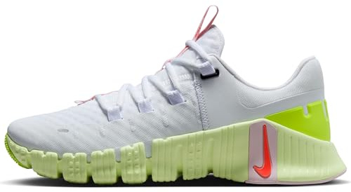 Nike Workout-Schuh Nike Free Metcon 5 Workout-Schuh Für Damen, White/Bright Crimson-Barely Volt, DV3950-104, 38.5 EU (W 7.5 US)