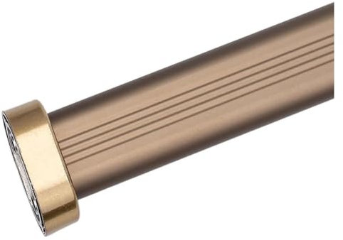 Varillas ovaladas resistentes de aleación de aluminio para armario, barra para colgar ropa, estante de armario, tubo de 58 cm, color marrón, opción resistente y elegante para organizar tu armario