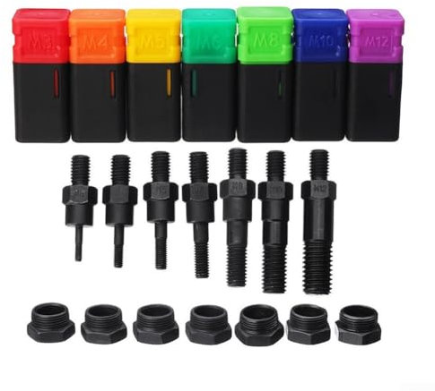 Mandrino di ricambio efficiente per rivettatrici a mano, adatto a varie dimensioni metriche da a M10 ()