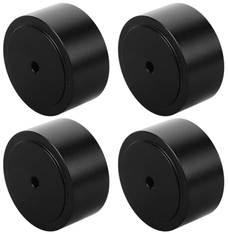 SHINEOFI 4 Piezas Almohadillas de Aluminio para Altavoces Antivibración para Muebles de Sonido Reducción de Vibraciones y del Sonido Pads de Base para Equipos HiFi
