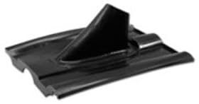KSZ60FS - Kunststoffziegel für die Mastmontage, Frankfurter Pfanne, schwarz