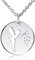 MATERIA Damen Halskette mit Anhänger Fee Elfe 925 Silber rhodiniert rund 42+5cm KA-396