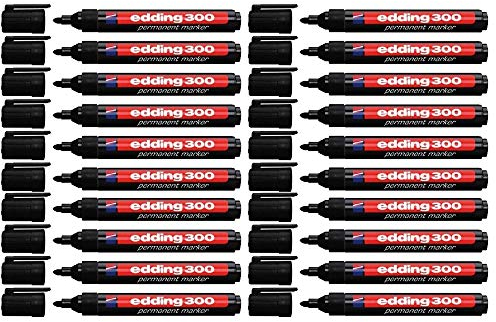 edding Permanent-Marker 300 schwarz (20 Stück)