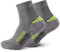 Piarini 2 Paar Coolmax Wandersocken Trekkingsocken Funktionssocken kurz - grau 39-42