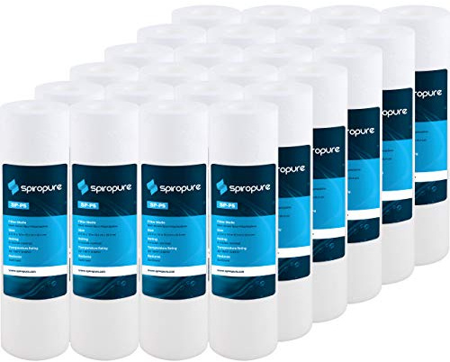 SpiroPure SP-P5 10x2.5 5 Micron Spun Melt-Blown Polypropylene Sediment Water Filter Cartridge SDC-25-1005 P5 155014-43 (Case of 24)