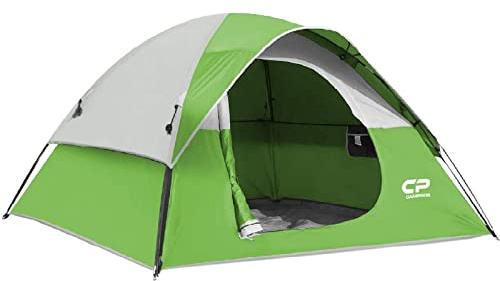 CAMPROS CP 3-4 Person Camping Tent Waterproof, Lightweight Dome Tent with Rainfly, Mesh Windows and Ventilation, Easy Setup Family Tent for Camping, Festivals, Hiking and Outdoor Adventures