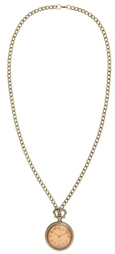Widmann 10026 10026 - Orologio da taschino in echano con collana, oro, steampunk, accessorio per feste a tema, carnevale, unisex, adulto, multicolore, taglia unica