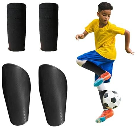 Jetisva Football Shin Pads Boys Lightweight Kids Shin Pads Sleeve High Elastic with Non-Slip Insert Pocket Football Shin Guards No Straps for Youth Junior Girls Age 7 8 9 10 11 12 13 (140-160cm)