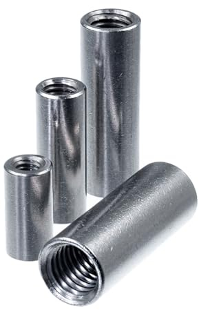 SECCARO Lot de 20 manchons filetés M6 x 40 mm, en acier inoxydable V2A VA A2, version ronde, filetage intérieur continu