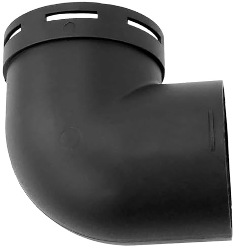 NIYATA Auxiliary Heater Air Outlet Connection, 60 mm Plastic Ducting Pipe Bend, Car Heater Vent Duct, Air Heater Diesel Auxiliary Heater Accessories