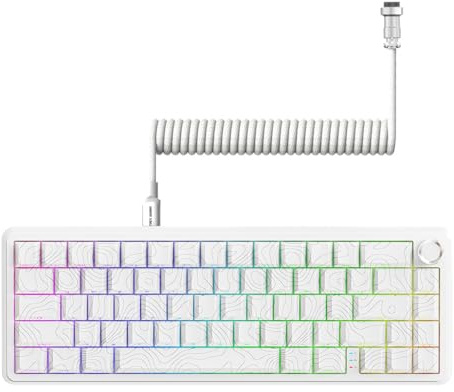 ATTACK SHARK X65PRO HE Rapid Trigger Keyboard, Magnetic Keyboard, Gaming Keyboard, Magnetic Switch, Tri-Mode, 0.01mm RT Accuracy, 0.125ms Latency, 8K Polling Rate, 128K Scan Rate, Dye-sub PBT Keycap