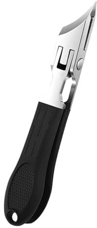 Tagliaunghie in acciaio inox per unghie incarnite profonde e spesse – Forbici ergonomiche per unghie dei piedi oblique, tagliaunghie dei piedi per anziani spesse con ampia apertura a ganasca, grandi