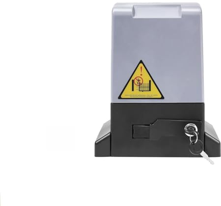 Electric Sliding Gate Opener with 6M Rack and 2 Remote Controls, 750W 220V Security Gate Operator Automatic Sliding Gate Drive, 1600KG Garage Courtyard Gate Operator Sliding Door for Hotels Factories