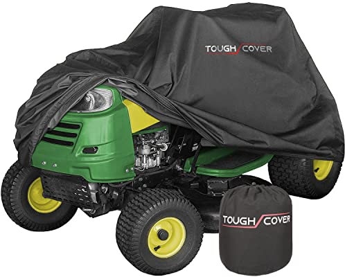 Tough Cover Premium Lawn Tractor Cover by Riding Lawn Mower Cover Made with 600D Marine Grade Fabric