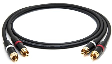 enoaudio Mogami 2534 Quad stereopar (L,R) ljudkabel | Neutrik Gold RCA | HiFi - 1,5 m