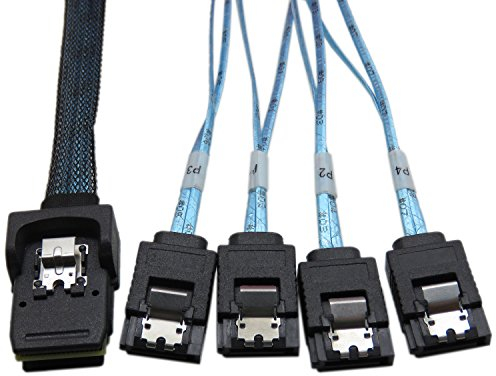 YIWENTEC Mini SAS 36P sff-8087 to 4 SATA Hard Drive with Cable 0.5 m