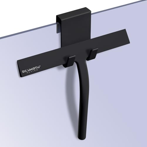 RICHMIRTH Silicone Rubber Blade Shower Squeegee 9 in Width Window & Car Squeegee for Shower, Glass, Window (Black, 9 Inches)