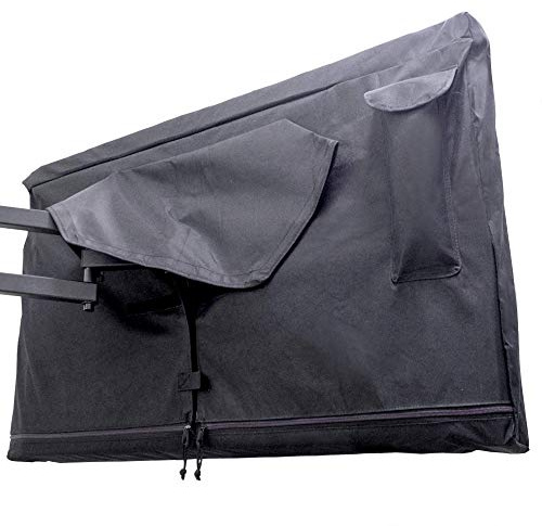 Outdoor TV Cover 52-55 inch - WITH ZIPPER, Weatherproof, Waterproof 360 degrees protection, Soft Non Scratch Interior - Black